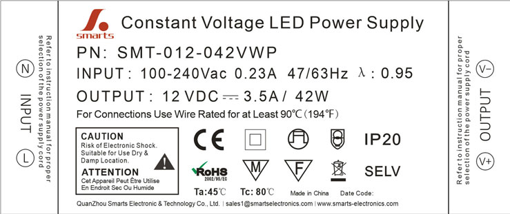 led power supply 40w