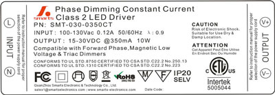 350mA 10w triac dimmable led driver