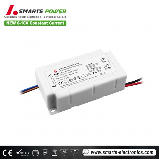 mejor 33-45vdc 200ma 250ma 0-10v controlador de corriente constante regulable para luz led