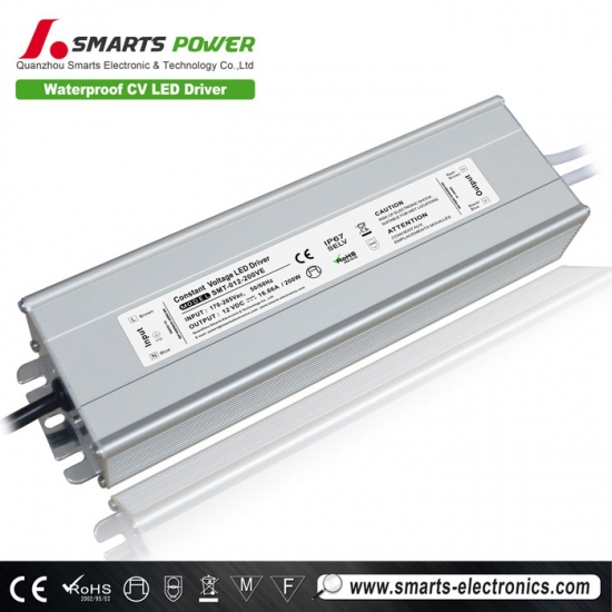  200w 12V 24V Fuente de alimentación LED impermeable