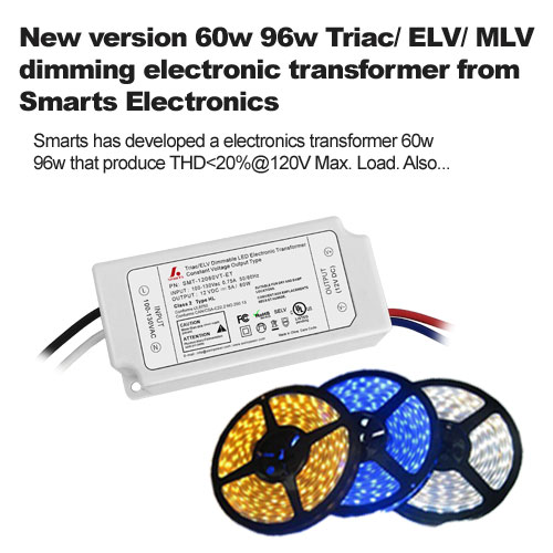 Nueva versión 60w 96w Triac / ELV / MLV transformador electrónico de atenuación de Smarts Electronics