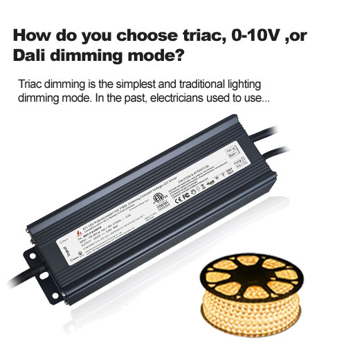 ¿Cómo se elige el modo de atenuación triac, 0-10V o Dali?