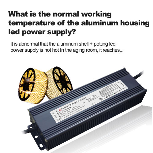 ¿Cuál es la temperatura normal de funcionamiento de la fuente de alimentación LED con carcasa de aluminio?
