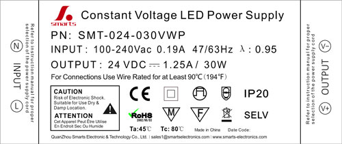 led power supply 30w