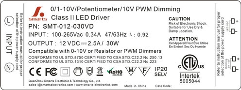  0-10v led dimmable driver