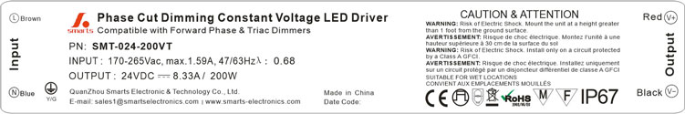 200W dimmable led driver