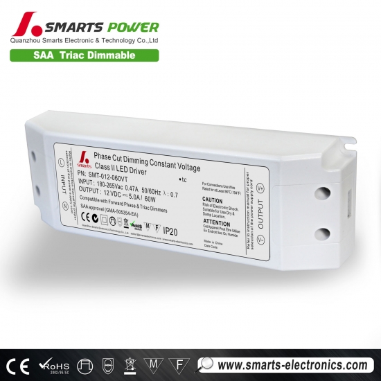 60w triac dimmable constant voltage led power supply