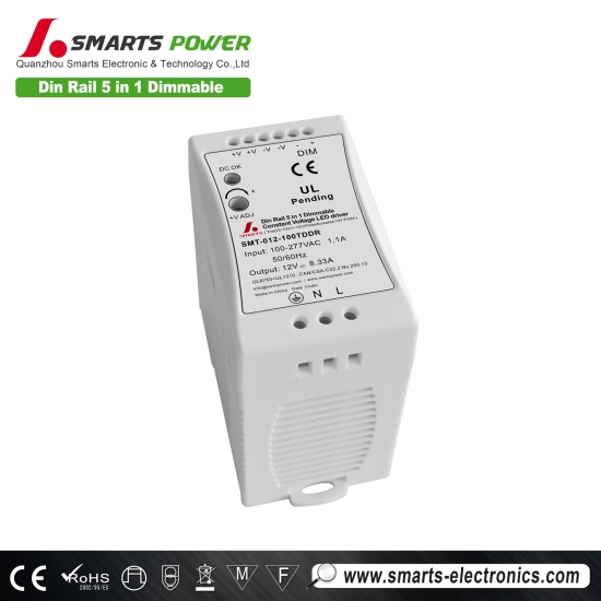 Controlador led de voltaje constante regulable ul en 5 din 1