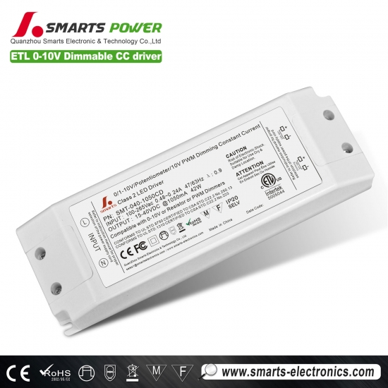 1050ma 42w 0-10v / pwm controlador led regulable