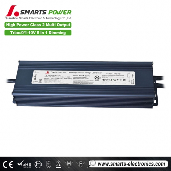 UL Class 2 listed 7 years warranty 24v 192w 5 in 1 dimmable led driver