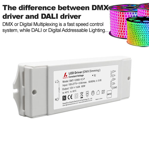 La diferencia entre el controlador DMX y el controlador DALI