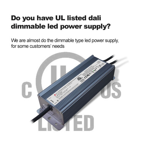 ¿Tiene una fuente de alimentación LED regulable dali listada en UL?