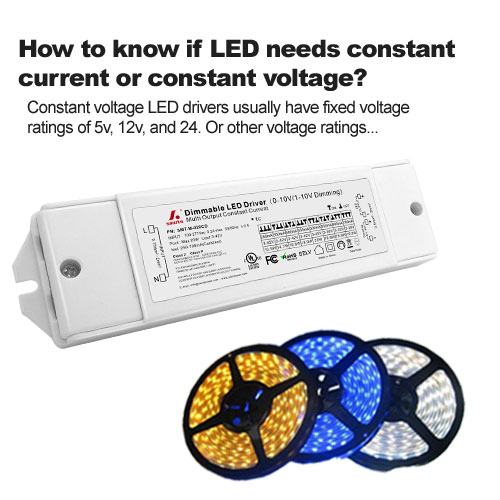 ¿Cómo saber si el LED necesita corriente constante o voltaje constante?