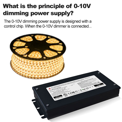 ¿Cuál es el principio de la fuente de alimentación con atenuación de 0-10 V?
        