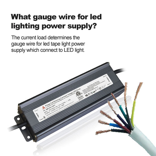 ¿Qué cable de calibre para la fuente de alimentación de iluminación LED?