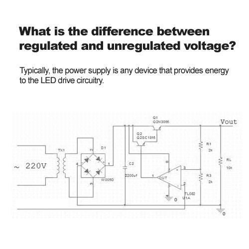 ¿Cuál es la diferencia entre voltaje regulado y no regulado?